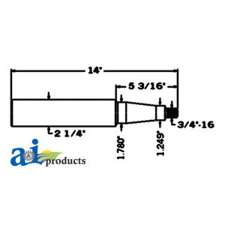 A & I PRODUCTS Spindle 14" x2.5" x2.5" A-SP4500